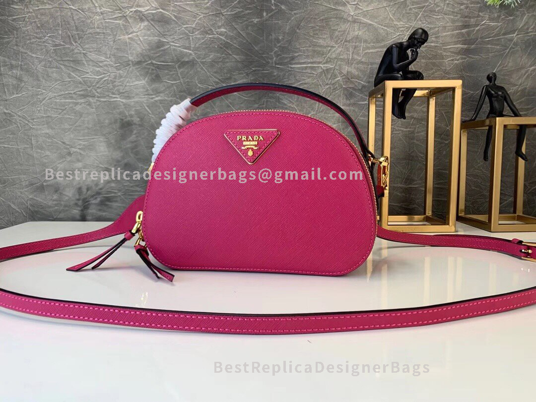 Prada Rose Odette Saffiano Leather Bag GHW 123